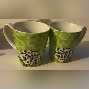 Set of 2 Sorority Mascot White Rose Alexandra & Company Mugs